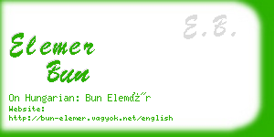 elemer bun business card